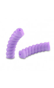 Acrylic Tube Twisted bead 33x8mm Purple